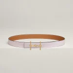H Equestre belt buckle & Reversible leather strap 24 mm - Image 2